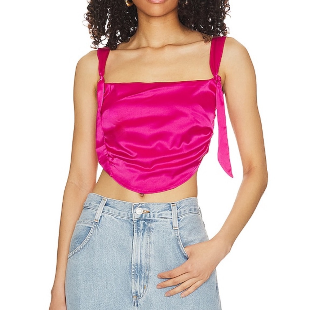 MORE TO COME Gracie Bustier Top in Hot Pink